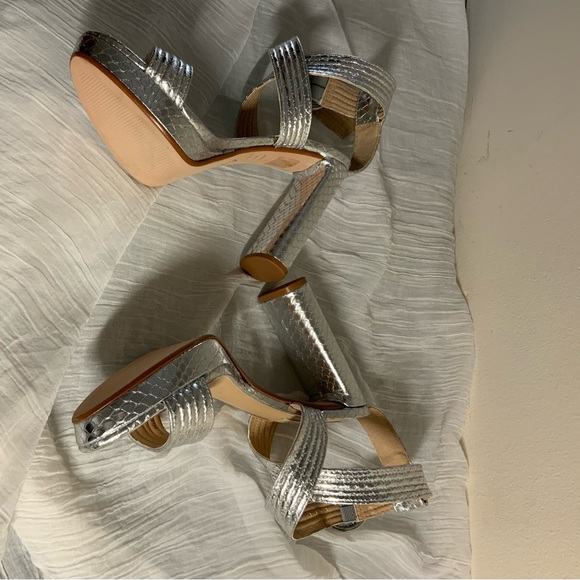 Antonio Melani Camille Metallic Snake Print Platform Heel - Picture 3 of 11